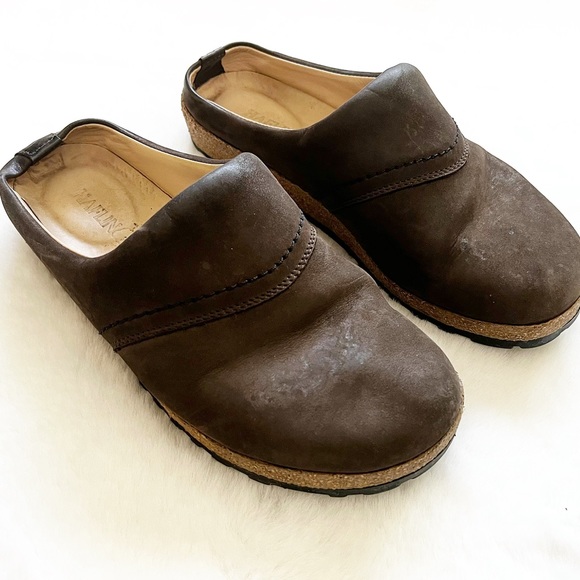 HALFINGER LEATHER CLOGS SIZE 40 or 9 MINIMALIST CONTEMPORARY MODERN TRENDY - Picture 9 of 9
